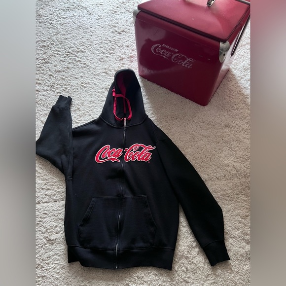 Coca Cola Shirts Cocacola Zip Up Hoodie Bought In Las Vegas From